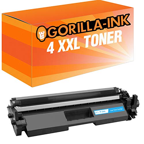 Gorilla-Ink 4 Toner XXL MIT CHIP kompatibel mit HP CF294A 94A | Geeignet für HP Laserjet Pro M118DW MFP M148FW M148FDW M148DW | Black je 1.200 Seiten von Gorilla-Ink