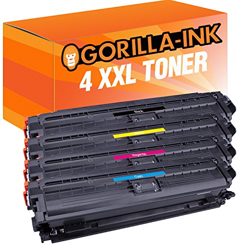 Gorilla-Ink 4 Toner XXL kompatibel mit HP CE270A-CE273A Color Laserjet Enterprise M 750 DN M 750 N M 750 XH von Gorilla-Ink