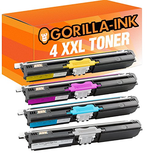 Gorilla-Ink 4 Toner XXL kompatibel mit Konica Minolta 1600 Magicolor 1600W 1650EN 1650EN D 1650EN DT 1680MF 1690MF von Gorilla-Ink