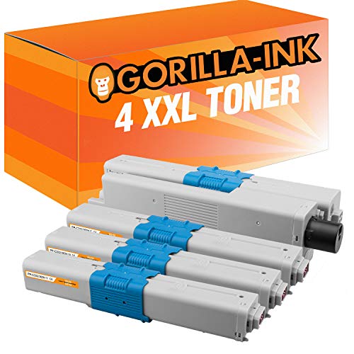Gorilla-Ink 4 Toner XXL kompatibel mit Oki C-332 C332 C 332 C332-DN MC-363-DN MC-363-N MC-363-DNW C-332-DNw MC 363 N MC363 DNW C332 DNw von Gorilla-Ink