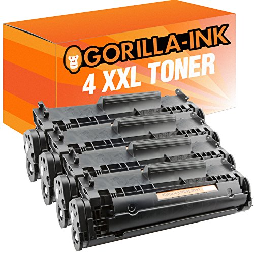 Gorilla-Ink 4 Toner kompatibel mit HP Q2612A 12A Black | Geeignet für HP Laserjet 3020/3020 AIO / 3030/3030 AIO / 3050/3050 Z / 3052/3055 / M 1005 MFP/M 1319 F MFP von Gorilla-Ink
