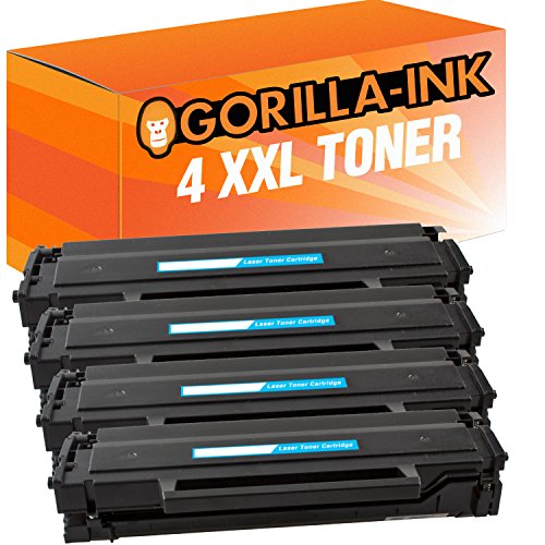 Gorilla-Ink 4X Laser-Toner XXL Black kompatibel mit Samsung MLT-D101S ML-2160 ML-2161 ML-2162 ML-2164 ML-2165 ML-2165 W von Gorilla-Ink