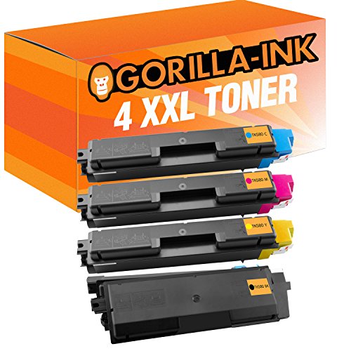 Gorilla-Ink 4X kompatible Toner-Kartusche XXL für Kyocera TK-580 FS-C5150 FS-C5150DN von Gorilla-Ink
