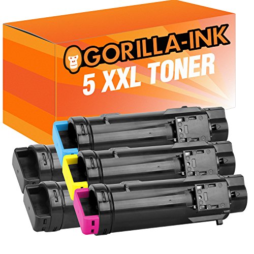 Gorilla-Ink 5 Toner-Kartuschen XXL kompatibel mit Dell S2825 H825 H625 H 625 CDW H 820 Series H 825 H 825 CDW S 2825 CDN von Gorilla-Ink