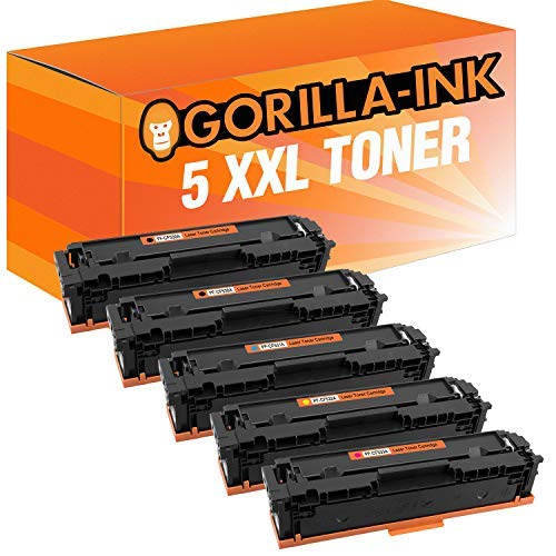 Gorilla-Ink 5 Toner-Patrone XXL für HP CF530A-CF533A Color Laserjet Pro MFP M180 FNDW MFP M180 N MFP M180 Series MFP M181 FW von Gorilla-Ink
