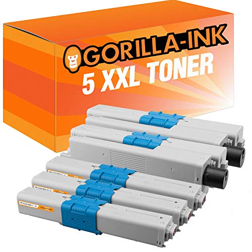 Gorilla-Ink 5 Toner XXL kompatibel mit Oki C-332 C332 C 332 C332-DN MC-363-DN MC-363-N MC-363-DNW C-332-DNw MC 363 N MC363 DNW C332 DNw von Gorilla-Ink