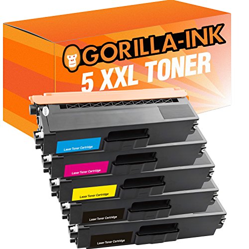 Gorilla-Ink 5X Toner-Kartusche XXL kompatibel mit Brother TN-421 TN-423 DCP-L8410CDN DCP-L8410CDW HL-L8260CDW HL-L8360CDW MFC-L8690CDW MFC-L8900CDW | Black je 6.500 Seiten von Gorilla-Ink