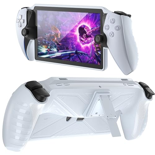 Gorixer Schutzhülle für Playstation Portal mit Kickstand, Silikon Flexible Soft Case Protector Stand, voller Schutz & Anti-Rutsch-Griff Abdeckung Zubehör für PS Portal Remote Player-Weiß Gorixer Schutzhülle für Playstation Portal mit Kickstand, Silikon Flexible Soft Case Protector Stand, voller Schutz & Anti-Rutsch-Griff Abdeckung Zubehör für PS Portal Remote Player-Weiß von Gorixer