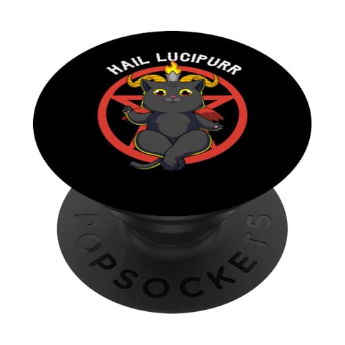 Hail Lucipurr Katze Teufel Satan Pentagramm Baphomet Katze Okkult PopSockets Klebender PopGrip Hail Lucipurr Katze Teufel Satan Pentagramm Baphomet Katze Okkult PopSockets Klebender PopGrip von GoshWow