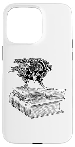 Hülle für iPhone 15 Pro Max Raven Crow Book Aesthetic Dark Academia Bookworm von GoshWow