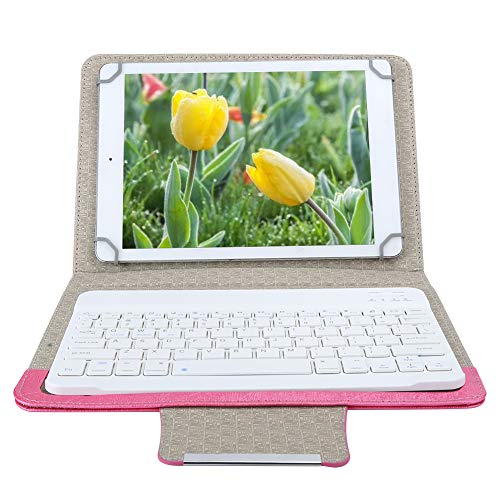 10-Zoll-Tablet-Tastatur, PU-Ledertasche Bluetooth 3.0 Tablet, für Android, für IOS, für Windows(10in) von Goshyda