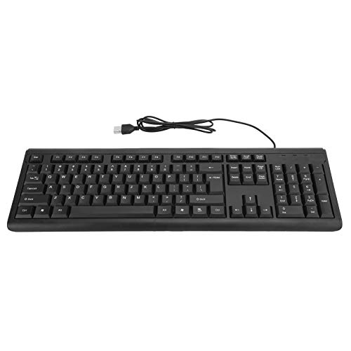 104 Tasten USB-Tastatur, Schwarze Silent Business Mute-Tastatur, Plug and Play von Goshyda