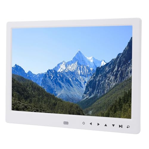 12 Zoll Digitaler Fotorahmen, 1920 × 1080 HD -Touchscreme Videorahmen mit Fernbedienung und Lautsprecher, Automatischem Rotate -Porträt und (EU-Stecker) von Goshyda