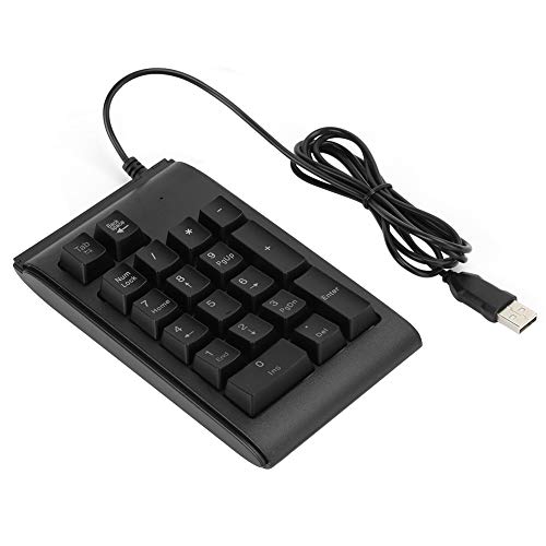 19 Tasten USB-Kabel Tastatur mit Hintergrundbeleuchtung, tragbare mechanische Tastatur mit dreifarbiger Atmung(schwarz) von Goshyda