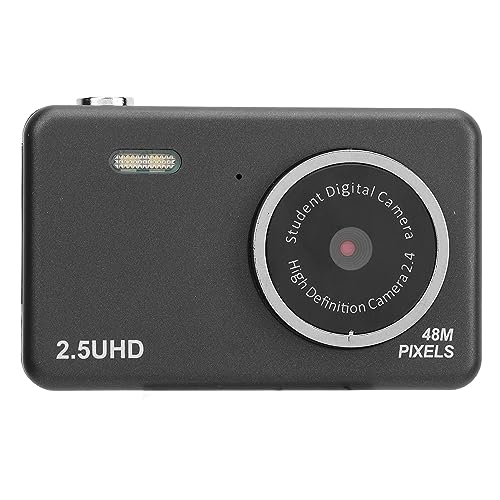 2,5K-Digitalkamera für Fotografie, 48 MP Fotos, 2,5KHD-Video, 8-facher Digitalzoom, Mehrfarbfilter, Autofokus, für Freunde, Familie, Geschenk (Schwarz) von Goshyda