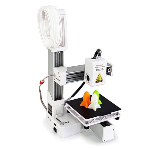 3D -Drucker, Tragbare Frequenzabteilung Multiplexing 3D -Drucker, Schnellerwärmung und Druck, 100x100x100mm Druckgröße für Anfänger, für Anfänger (White) von Goshyda