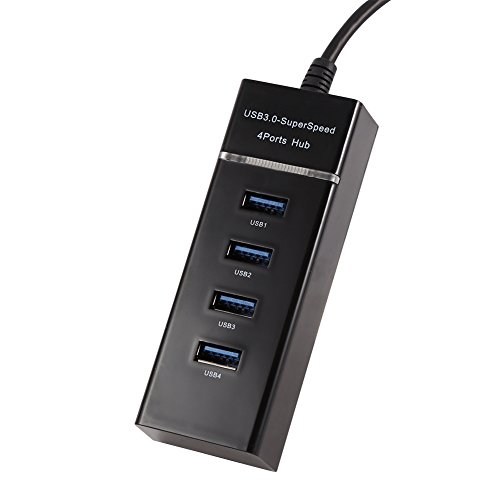 4-Port-USB-3.0-Hub, Datenübertragungsgeschwindigkeiten Bis zu 5 Gbit/s, Plug-and-Play-kompatibel, Unterstützt7/8, USB-betriebenes Design, Schnelles Hoch- und Herunterladen von von Goshyda