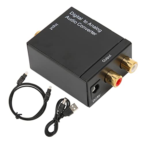 96 kHz Digital-Analog-Audio-Konverter, DAC Digitaler SPDIF-Optisch-Analog-Cinch-Konverter mit optischem und USB-Stromkabel für PS3, für PS4, für Xbox, HD DVD von Goshyda