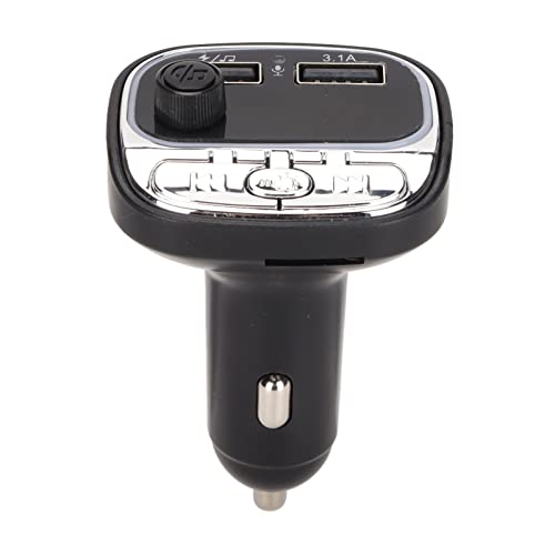 Auto-MP3-Player, Bluetooth 5.0 FM-Transmitter, Schnelllade-Freisprecheinrichtung, Autoladeadapter, mit Buntem Licht, für Alle Smartphones von Goshyda