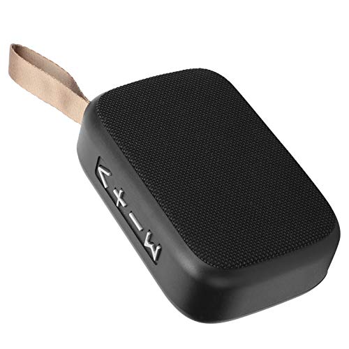 Bluetooth-Lautsprecher, Tragbarer Drahtloser Lautsprecher, -Musiklautsprecher, 400 MAh, HIFI, Subwoofer, Dröhnender Bass, USB, mit FM-Radio(schwarz) von Goshyda