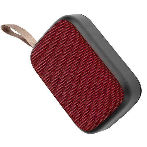 Bluetooth-Lautsprecher, Tragbarer USB Powerd Wireless Bluetooth-Subwoofer für Kleine Lautsprecher mit FM-Radio, AUX-Audiokabel, Freisprecheinrichtung, für Den Außen-, Heim- und Bürobereich(rot) von Goshyda