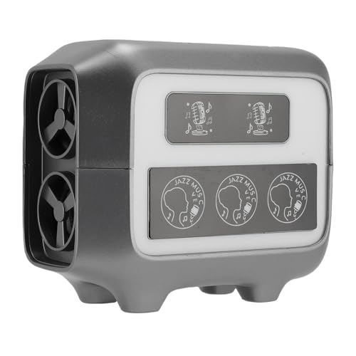 Bluetooth-Lautsprecher mit Kabellosem Ladegerät, Tragbarer USB-Lautsprecher mit Digitaler Weckerunterstützung, für das Schlafzimmerbüro Am Bett (Gray) von Goshyda