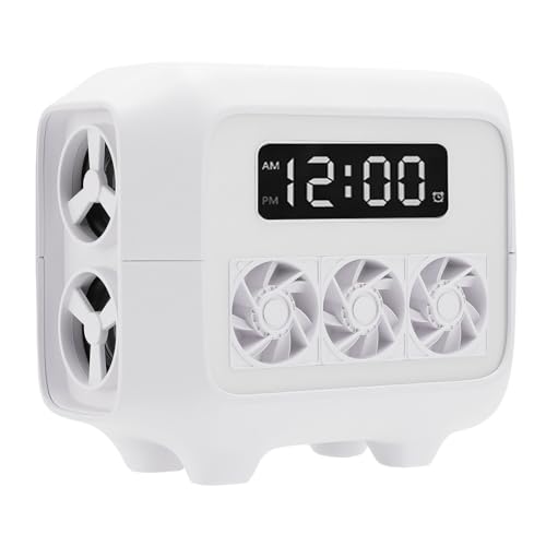 Bluetooth-Lautsprecher mit Kabellosem Ladegerät, Tragbarer USB-Lautsprecher mit Digitaler Weckerunterstützung, für das Schlafzimmerbüro Am Bett (White) von Goshyda