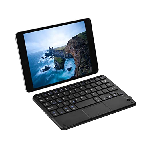Bluetooth-Tastatur, Ultra-Slim Wireless-Bluetooth-Tastatur mit Touchpad, UV-Filmbehandlung, für Android, für Windows-System, für IOS, Tablet, Schwarz von Goshyda
