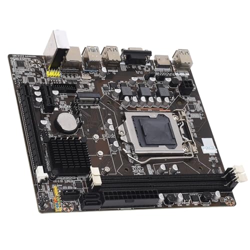 Computer-Mainboard, H61 Dual Channel DDR3 M ATX-Motherboard, für LGA 1155pin, Unterstützt 16 GB Speicher, mit VGA-HDMI-Anschluss, für Desktop-PC von Goshyda