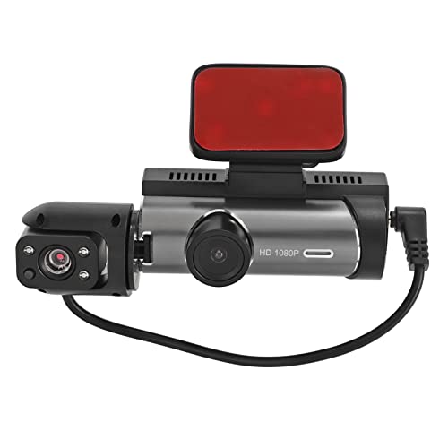 Dashcam Vorne Hinten, 1080P HD-Video, 3,16-Zoll-Display, Bewegungserkennung, 360 Grad Drehbares Objektiv, Loop-Videoaufzeichnung, Auto-Armaturenbrettkamera von Goshyda