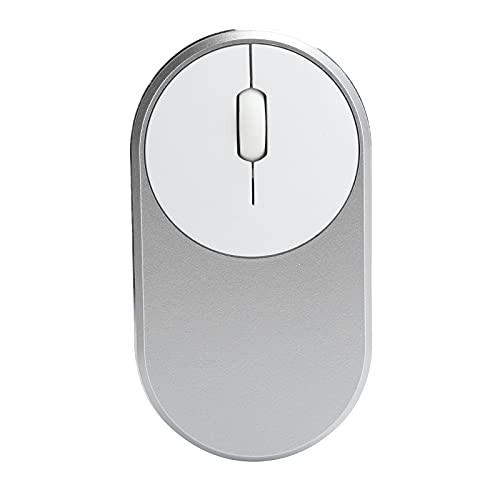 Drahtlose Maus, 2,4 GHz Aufladbares 400-mAh-USB-Plug-In, Optische Bluetooth-Maus für Notebook-Bürozubehör(Silber grau) von Goshyda
