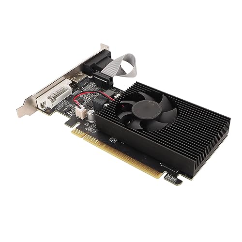 GT730 4 GB Gaming-Grafikkarte, 4 GB DDR3 128 Bit Separate Grafikkarte, 700 MHz 500 MHz, PCI Express 2.0 X 16, VGA DVI HDMI, mit Leisem Lüfter, für ATX ITX-Gehäuse von Goshyda