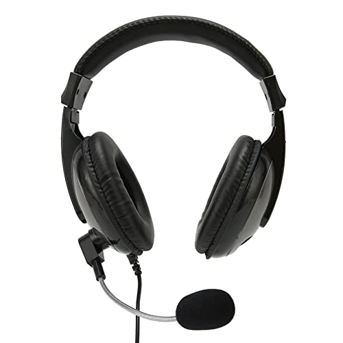 Gaming-Headset mit Mikrofon, USB-Schnittstelle, Geräuschfilterung, Lautstärkeregler, Einziehbarer, Gepolsterter Kopfbügel, Kabelgebundenes Headset für PC-Laptop von Goshyda