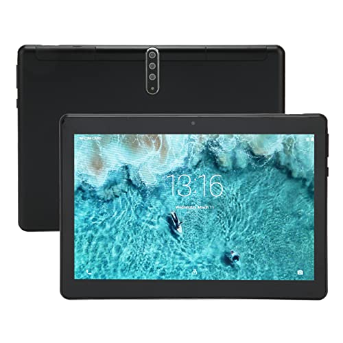 Goshyda 10,1-Zoll-Tablet, Auflösung 2560 X 1600, 4 GB RAM, 64 GB ROM, WiFi, BT, FM, OTG, 2 MP, Vorderseite 5 MP Rückfahrkamera, 2G 3G PC Tablet für Android 12 von Goshyda