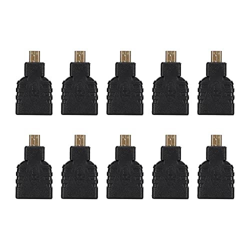 Goshyda 10 Stück Micro HDMI zu HDMI Adapter, 10 Stück Schwarz 1080P Micro HDMI zu HDMI Anschluss Adapter mit Langer Lebensdauer für 4B Goshyda 10 Stück Micro HDMI zu HDMI Adapter, 10 Stück Schwarz 1080P Micro HDMI zu HDMI Anschluss Adapter mit Langer Lebensdauer für 4B von Goshyda