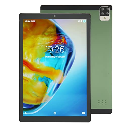 Goshyda 10-Zoll-Tablet, 4 GB RAM 64 GB ROM Octa-Core-Prozessor Unterstützt WiFi BT GPS-Nachtlesemodus, 3G-Netto-5G-WIF-PC-Tablet für Android (Grün) von Goshyda
