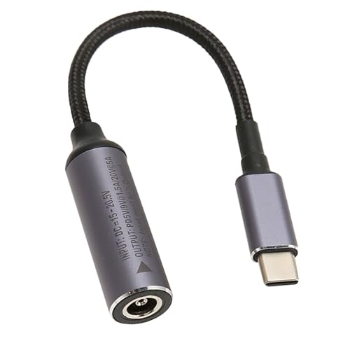 Goshyda 100 W DC6514 auf USB Typ C Kabel, Automatische Identifizierung, 5 V 9 V 20 V, Aluminiumlegierung, Leicht und Tragbar, Kompatibel mit Tablet-PC, Laptop, Smartphone von Goshyda