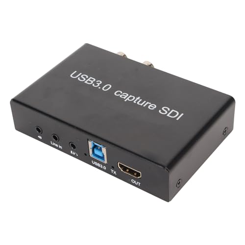 Goshyda 1080P HD Multimedia-Schnittstelle SDI zu USB3.0 Videoaufnahme für Game-Streaming, mit Plug-and-Play, Mikrofon- und Kopfhörer-Unterstützung für, für, für Switches von Goshyda