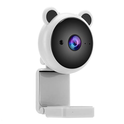 Goshyda 1080P HD USB-Computerkamera, Videoaufzeichnung, Digitale Webcam mit Integriertem Mikrofon für Live-Übertragung (White) von Goshyda