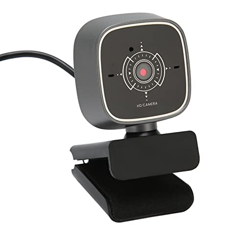 Goshyda 1080P USB Webcam, 30FPS Webkamera mit Mikrofon mit Rauschunterdrückung, Drehbare Plug-and-Play-Video-Chat-Streaming-Kamera für PC-Desktop-Laptop von Goshyda