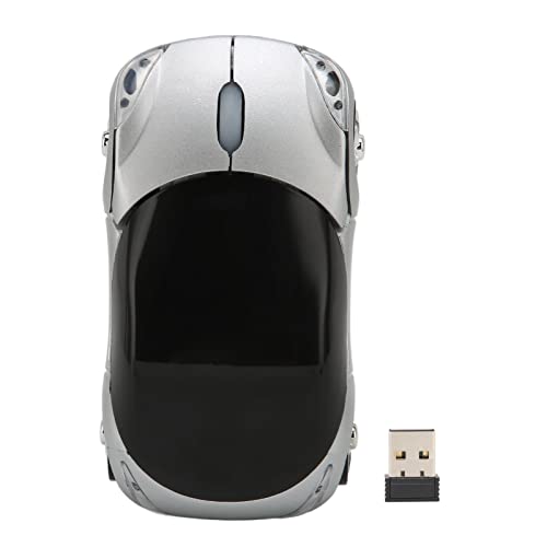 Goshyda 2,4 GHz Kabellose Automaus mit USB-Empfänger, 1600 DPI 3 Tasten Sportwagen-Design-Gaming-Maus für Windows 98, für ME, für NT, für 2000, für XP von Goshyda