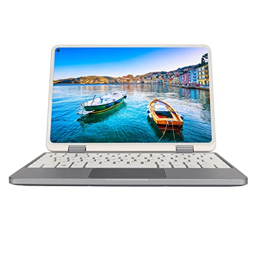 Goshyda 2-in-1-Laptop, 10,8-Zoll-FHD-Touchscreen-Tablet und Laptop 2 in 1, 360-Grad-Rotation Dünnes und Leichtes Design, 8GB RAM 512GB ROM, für Intel Celeron N5100, Ganzmetall Gehäuse von Goshyda
