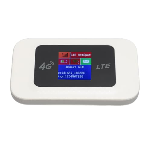 Goshyda 4G-WLAN-Router, Tragbarer Mobiler 4G-LTE-WLAN-Hotspot mit 2 Micro-SIM-Kartensteckplätzen, 150-Mbit/s-Hochgeschwindigkeits-SIM-WLAN-Dongle, Gemeinsame Nutzung von Bis zu 10 von Goshyda