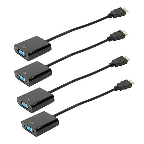 Goshyda 4Pcs HDMI zu VGA Line, Adapterkabel für Laptop DVD für PS3 / für X360 Box 1080P Video HDTV, Unterstützung HDCP1.0/1.1/1.2Unterstützung HDMI1.1/1.2/1.3 von Goshyda