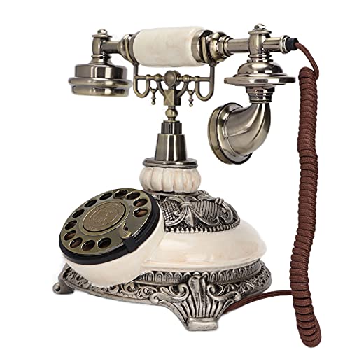 Goshyda Antikes Telefon, Festes Digitales Vintage Old Fashioned Classic European Corded Rotatry Dekoratives Schreibtisch-Festnetztelefon, für Home Office Decor von Goshyda