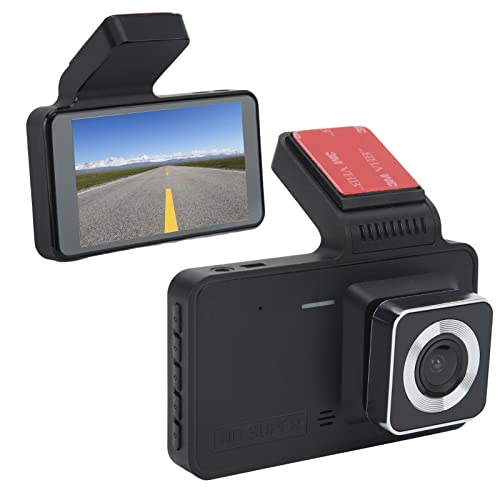 Goshyda Auto-Dashcam, Full HD 1080P 170 ° Weitwinkel Vorne und Hinten, Doppelobjektiv, Rückfahrkamera mit Bewegungserkennung, Autokamera mit Automatischem Loop-Video-Fahrzeugrecorder von Goshyda