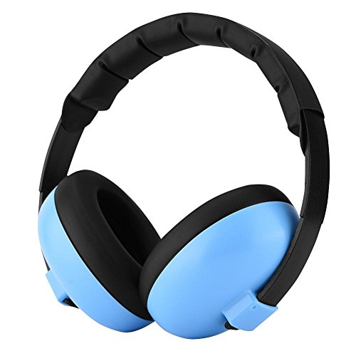 Goshyda Baby Gehörschutz Geräuschfeste Ohrenschützer, leichtes, bequemes Kinder-Gehörschutz-Kopfhörer Geeignet für Babys unter 2 Jahren(Blau) von Goshyda