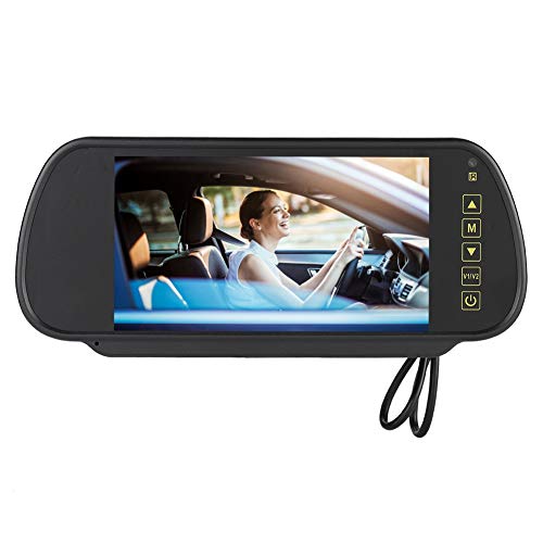 Goshyda Backup-Kamera-Monitor, Rückspiegel-Monitor 7-Zoll-LCD-Display Backup-Kamera-Monitor mit breiter Spannungseinstellung für alle Fahrzeugtypen von Goshyda