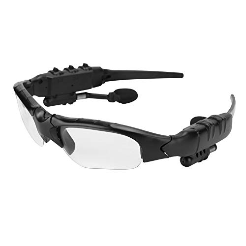 Goshyda Bluetooth-Sonnenbrillen-Headsets, Kabelloses Audio, MP3-Stereo-Sound, Musik-Kopfhörer, Freisprech-Smart-Brille für Outdoor-Radfahren(Transparent) von Goshyda