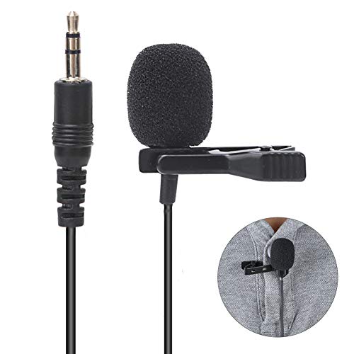Goshyda Clip-on-Mikrofon, Tragbares -Mikrofonkondensator Clip-on-Ansteckmikrofon für Voice-Chat, Sprache, Konferenz, Interview usw. von Goshyda